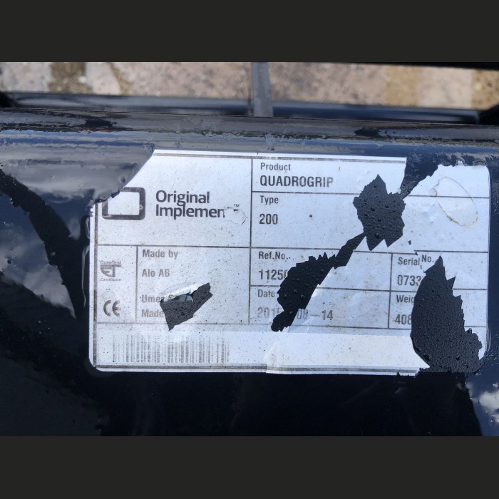 Useed Quadrogrip 200 bale handler.  2
