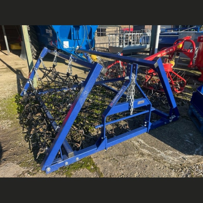 14ft Heavy Grass Single Tine Harrows Mounted